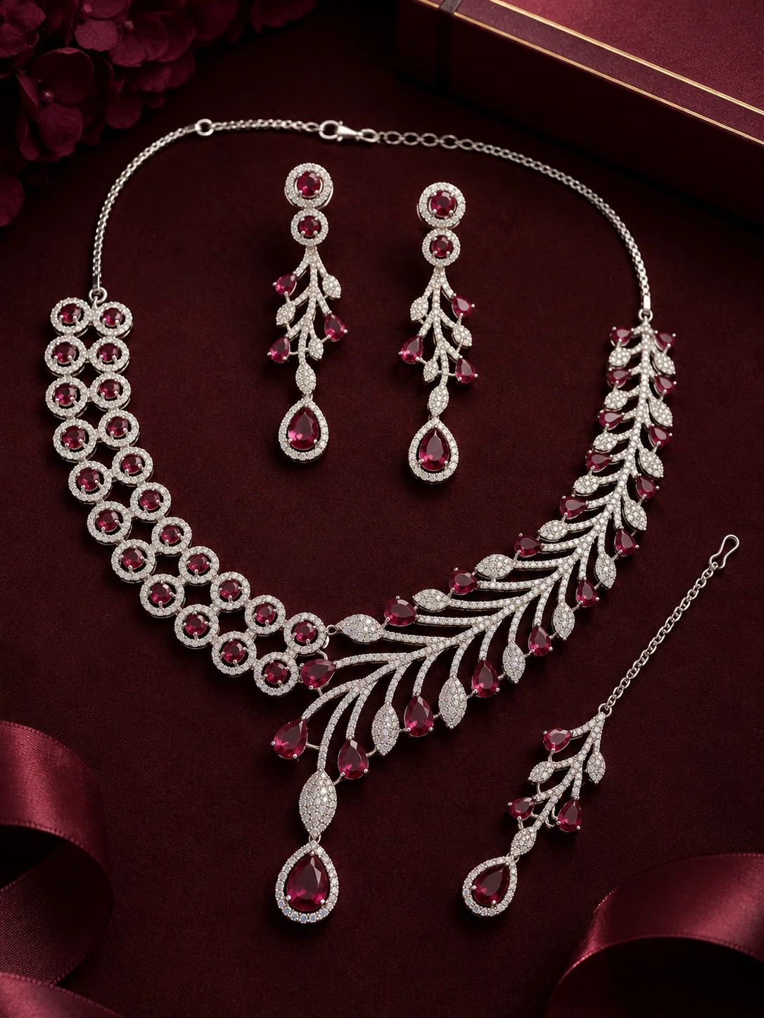 product-crimson-royale-american-diamond-necklace-set