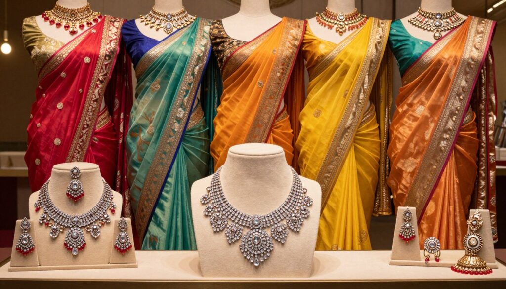 jewellery with sarees